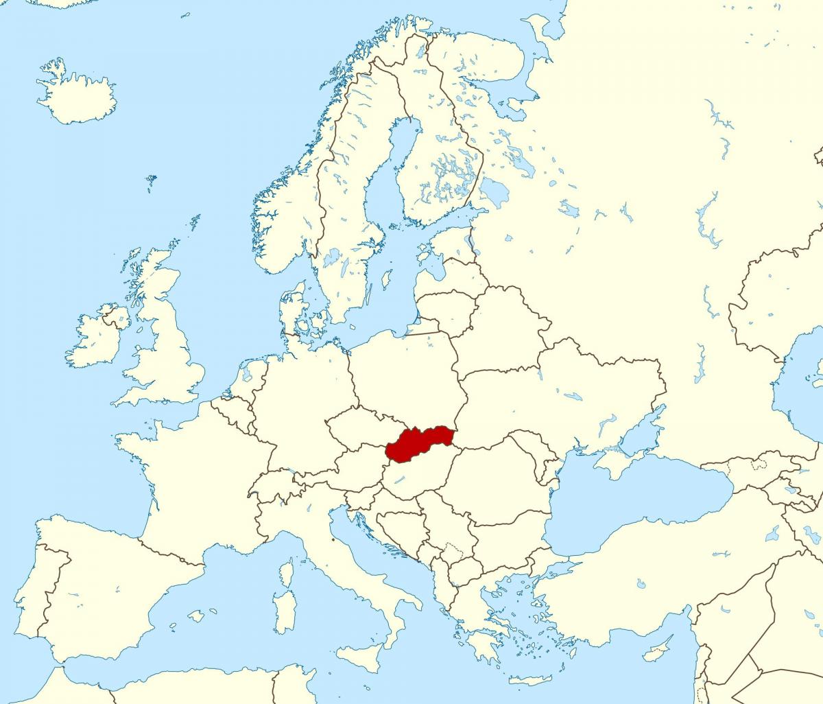 خريطة سلوفاكيا خريطة أوروبا