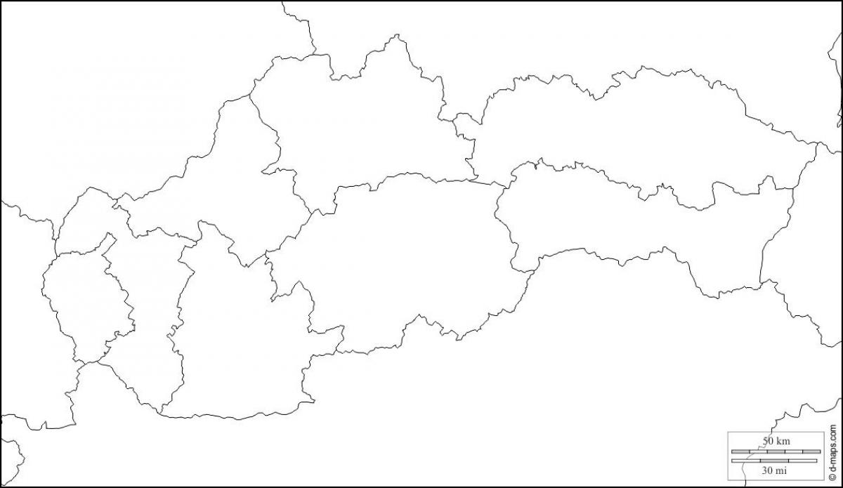 خريطة سلوفاكيا فارغة 