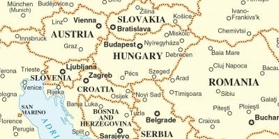 خريطة سلوفاكيا الدول المحيطة