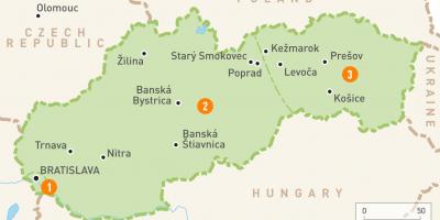 خريطة المناطق سلوفاكيا