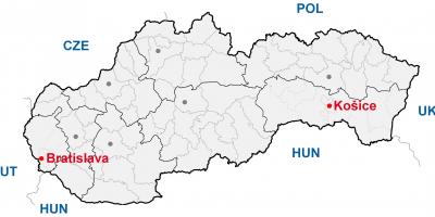 خريطة كوسيس سلوفاكيا